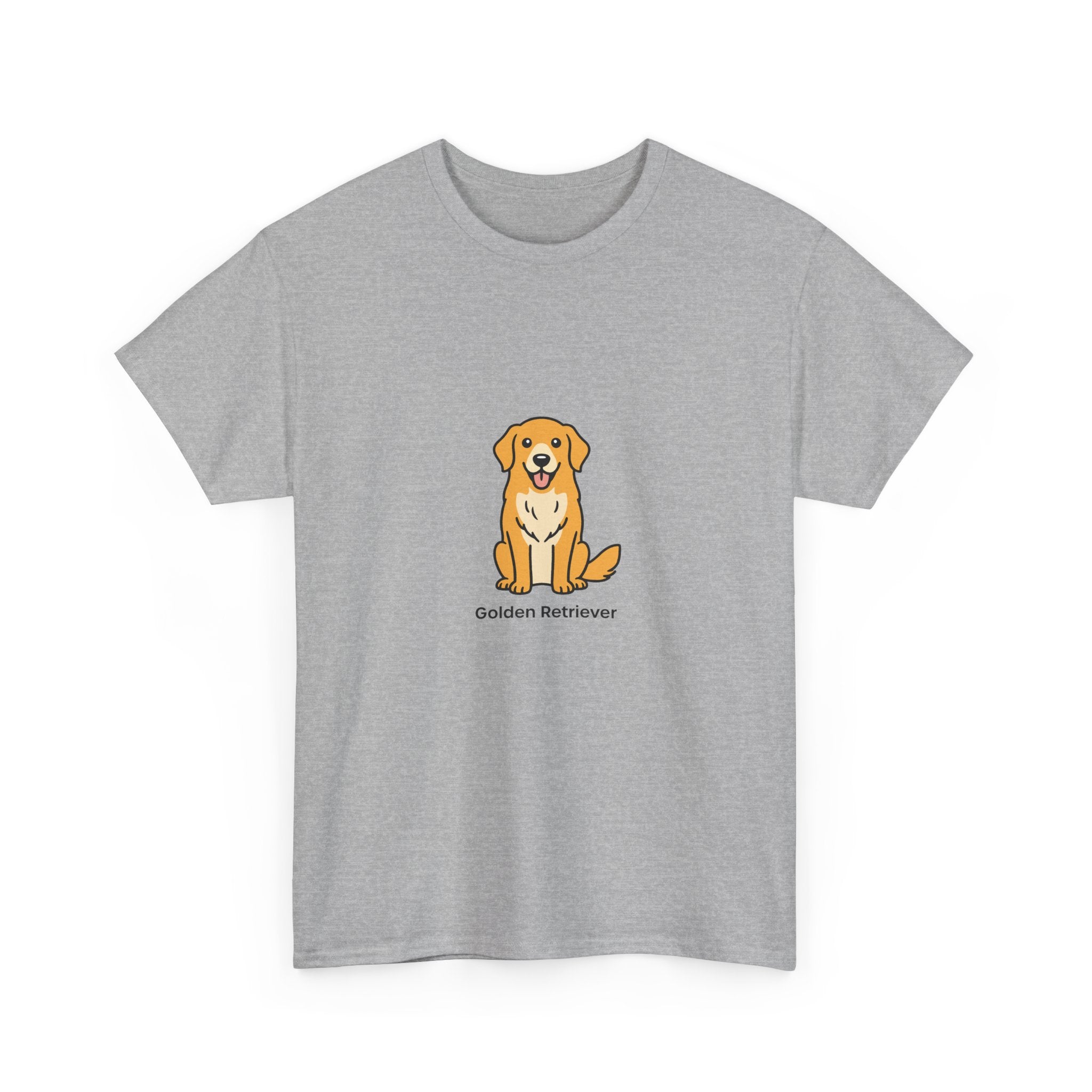 Golden Retriever Tee. Cute Sitting Dog Graphic T-Shirt for Dog Lovers