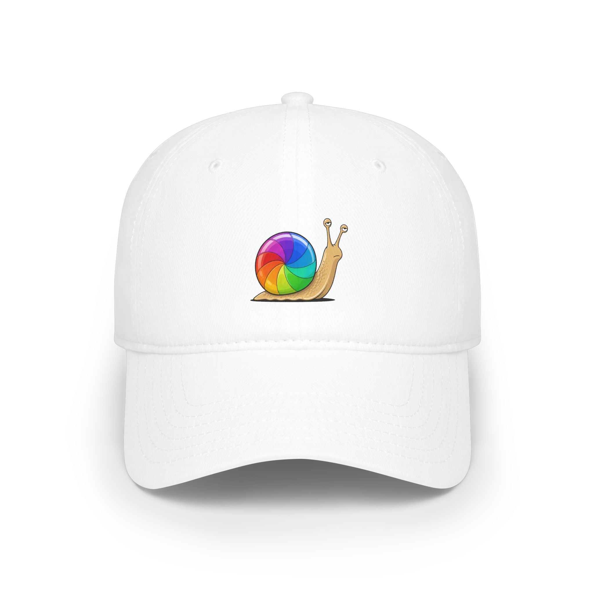 Snail with Rainbow Shell Cap — Low Profile Embroidered Baseball Hat