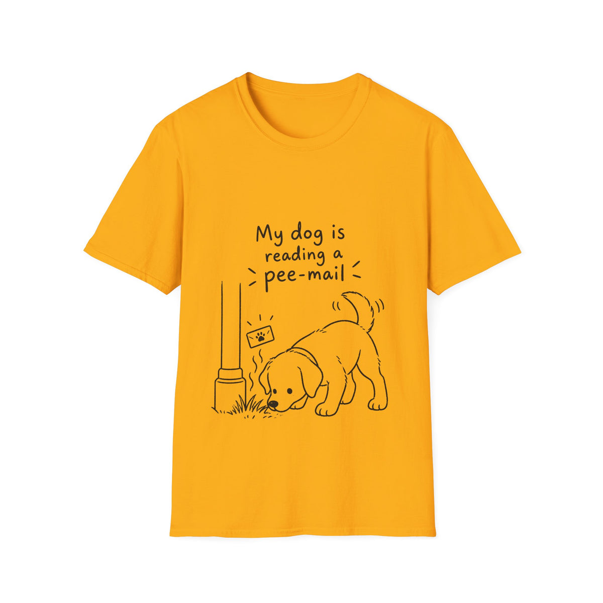 Funny Dog T-Shirt “My Dog Is Reading a Pee-Mail” Graphic Tee for Dog Lovers