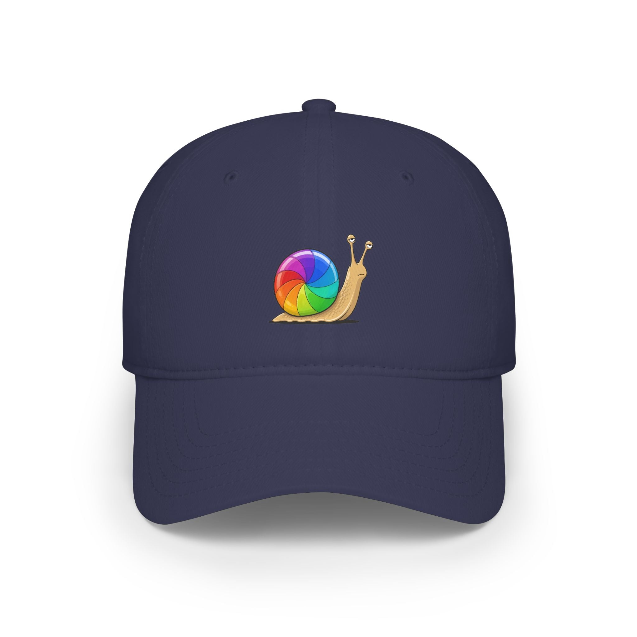 Snail with Rainbow Shell Cap — Low Profile Embroidered Baseball Hat