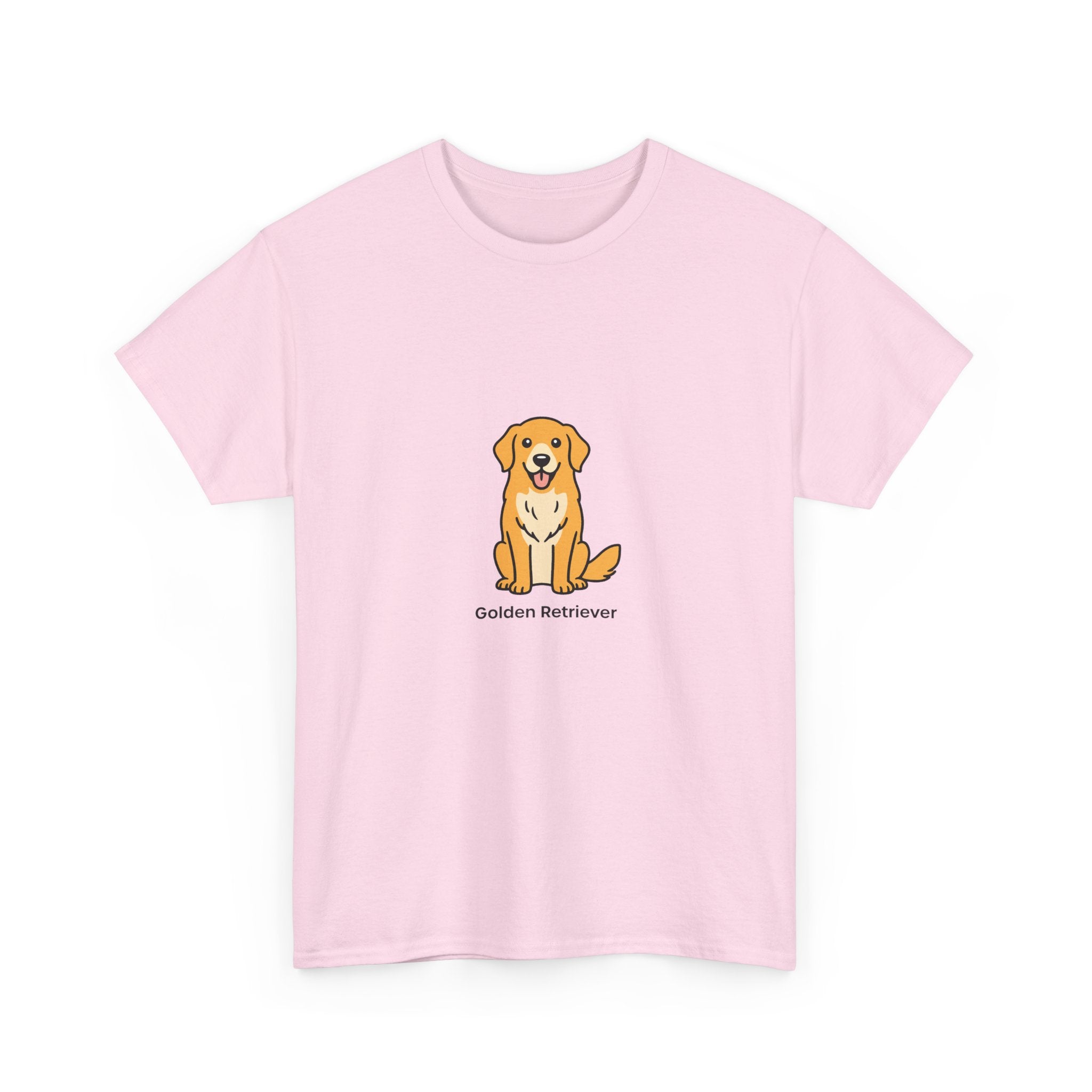 Golden Retriever Tee. Cute Sitting Dog Graphic T-Shirt for Dog Lovers