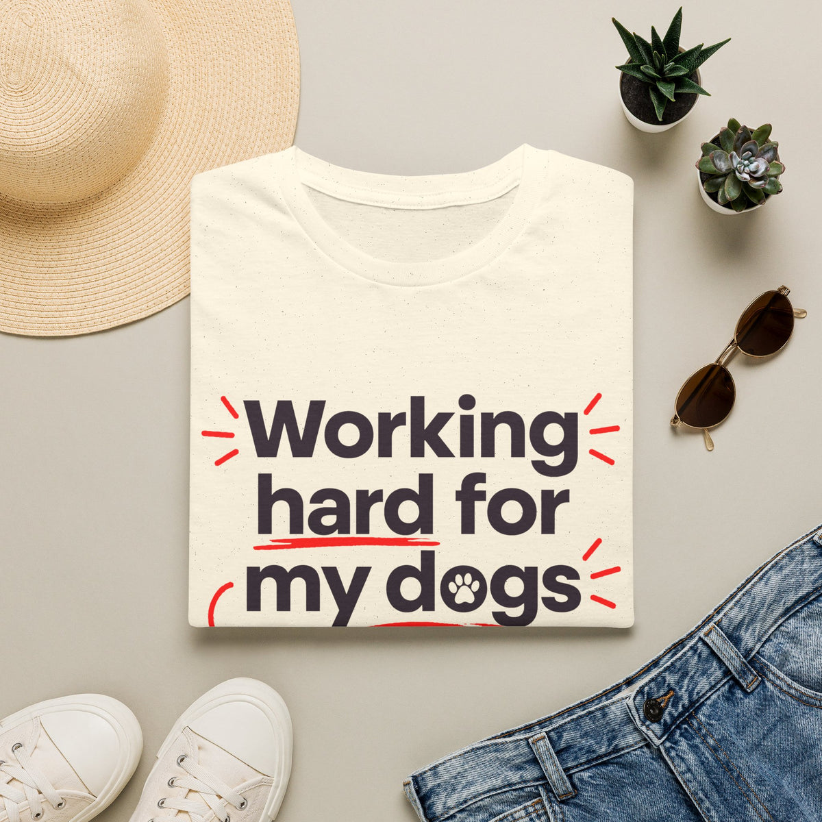 Working Hard for My Dogs T-Shirt