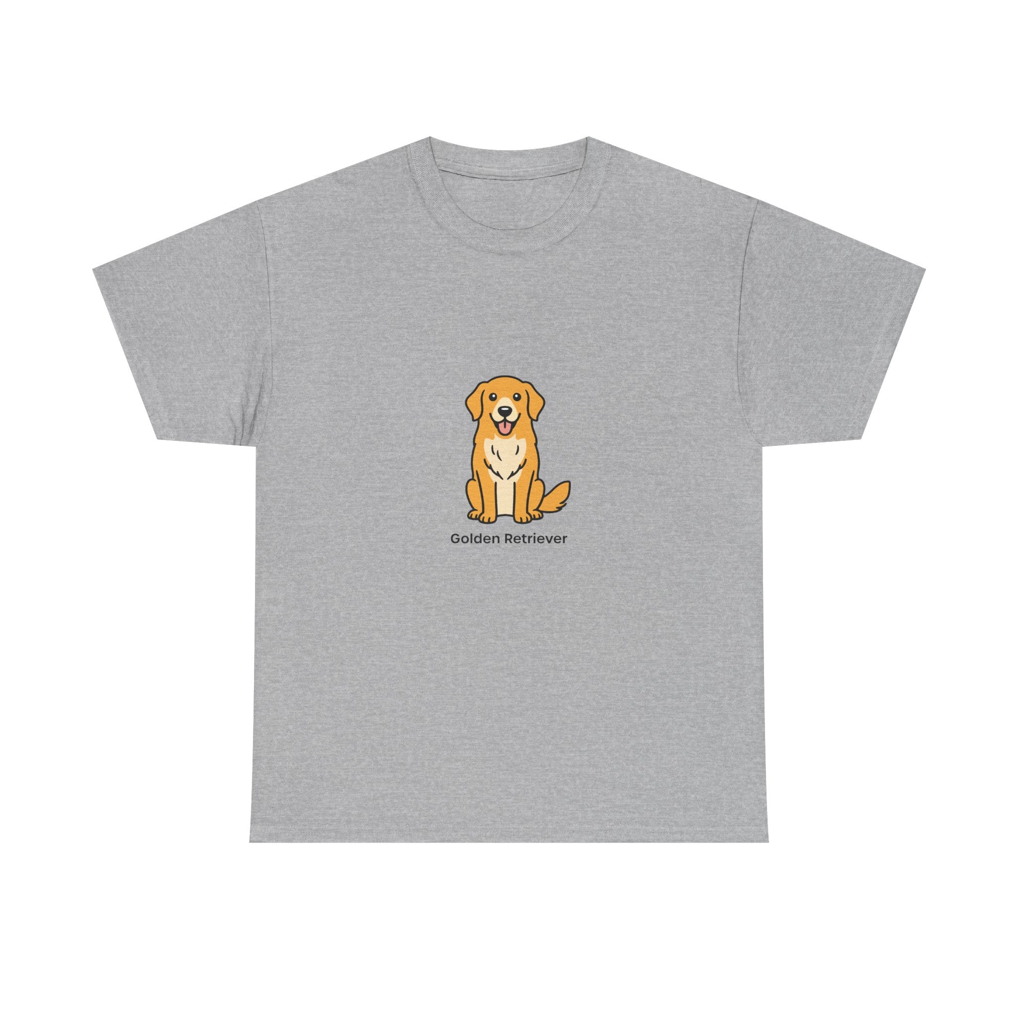 Golden Retriever Tee. Cute Sitting Dog Graphic T-Shirt for Dog Lovers