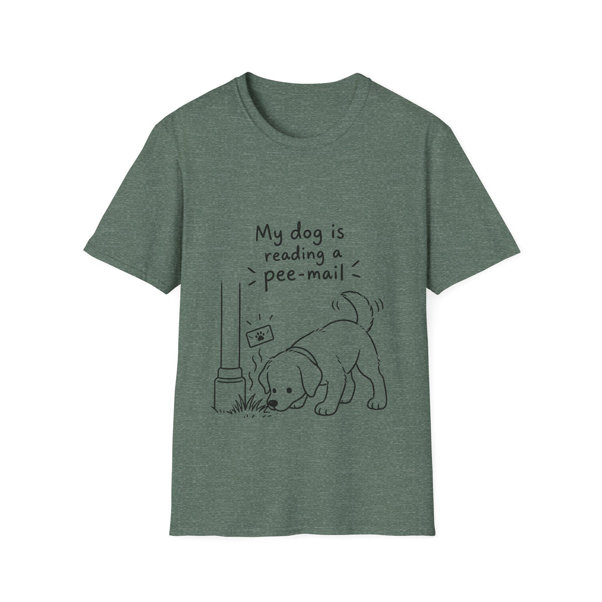 Funny Dog T-Shirt “My Dog Is Reading a Pee-Mail” Graphic Tee for Dog Lovers