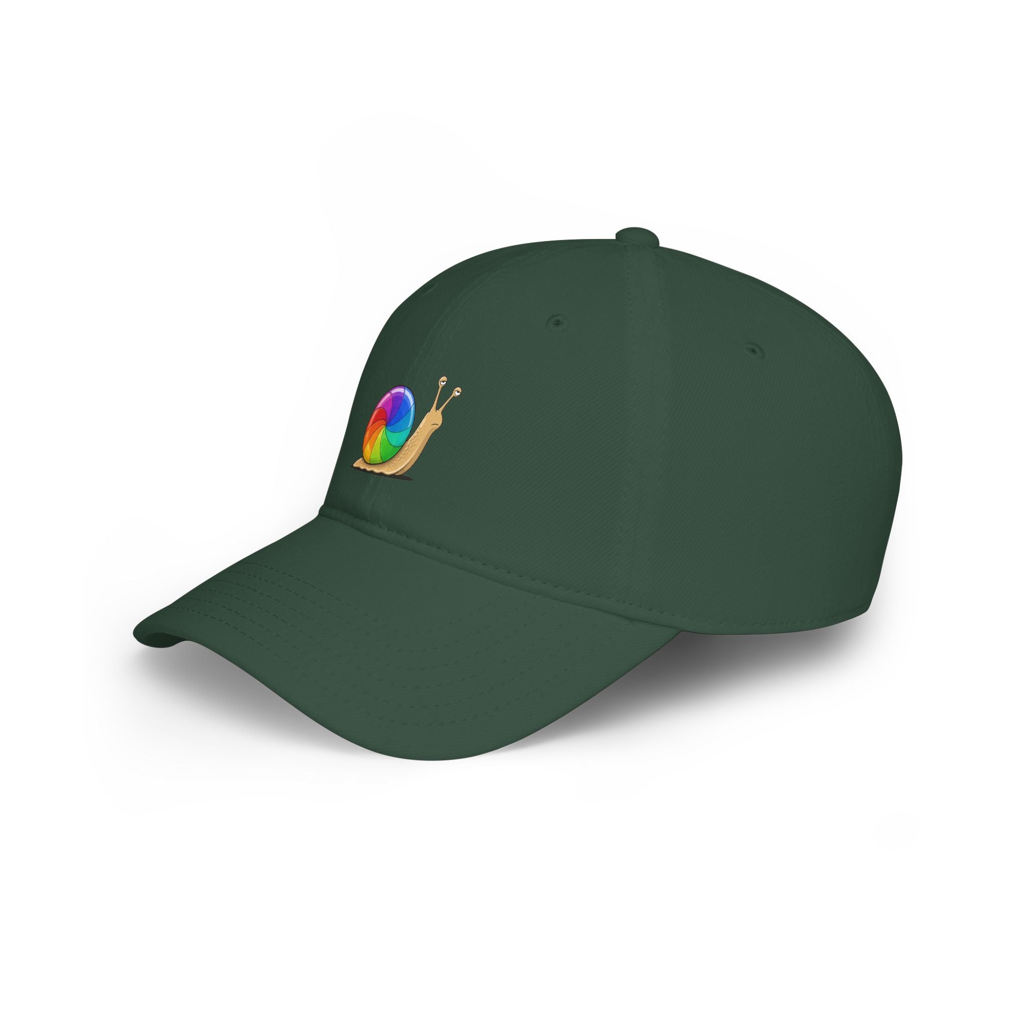 Snail with Rainbow Shell Cap — Low Profile Embroidered Baseball Hat