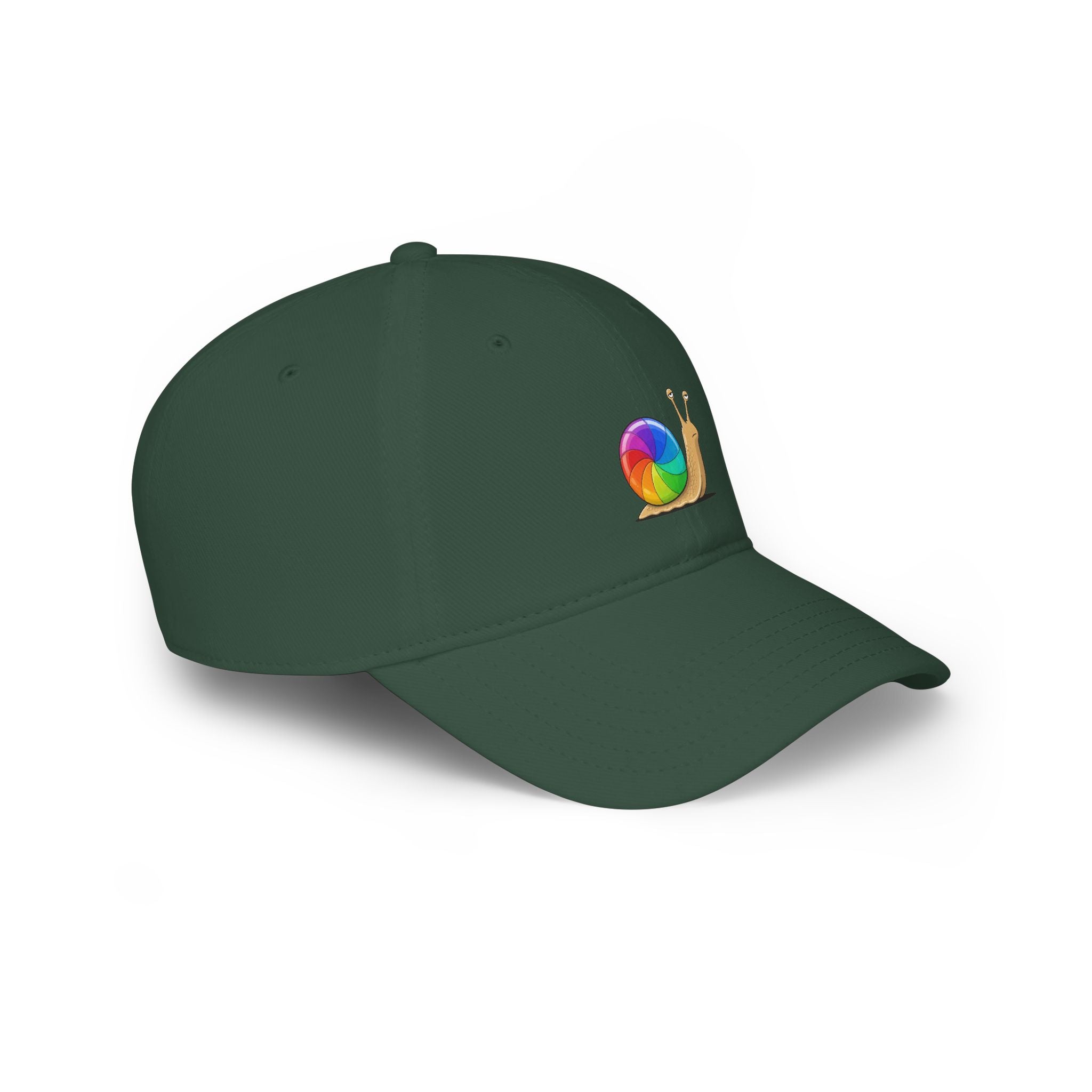 Snail with Rainbow Shell Cap — Low Profile Embroidered Baseball Hat