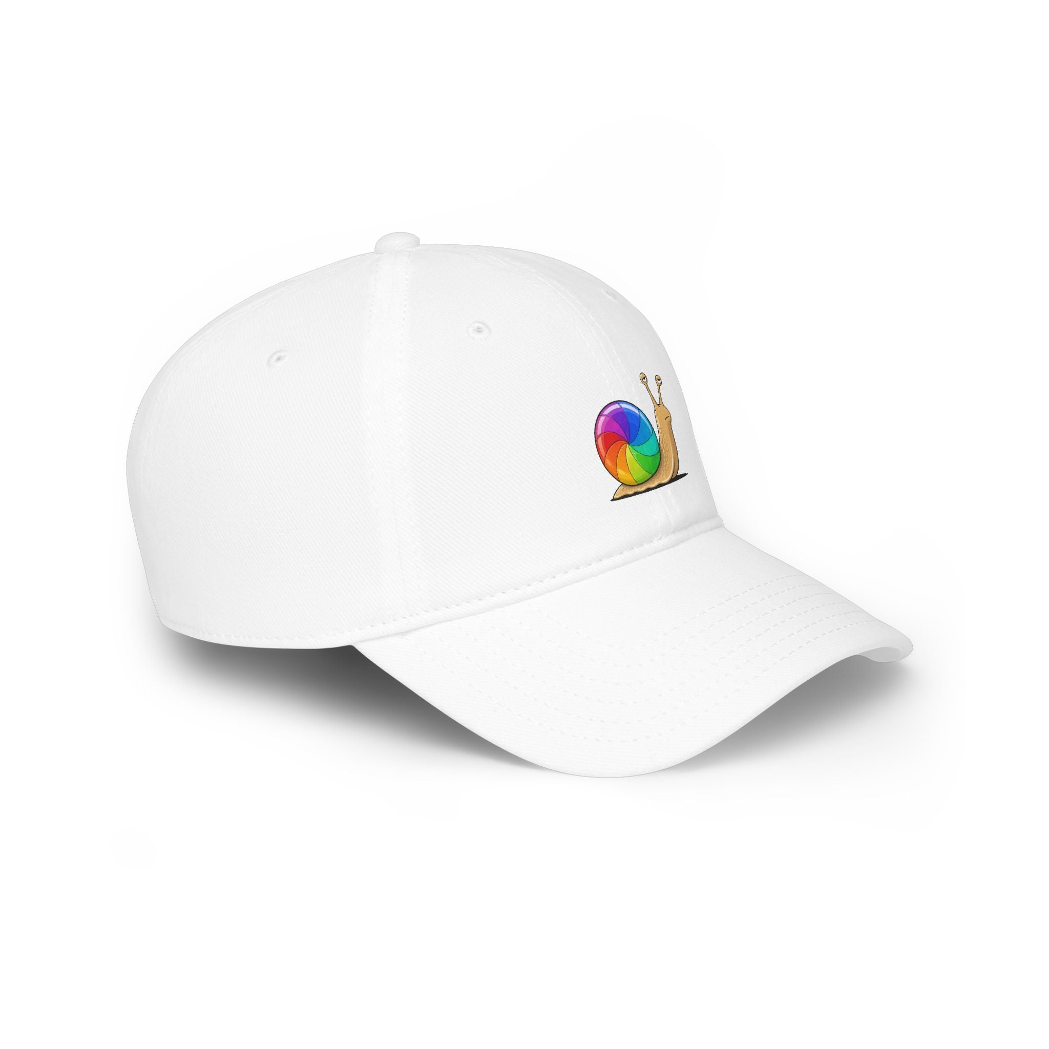 Snail with Rainbow Shell Cap — Low Profile Embroidered Baseball Hat