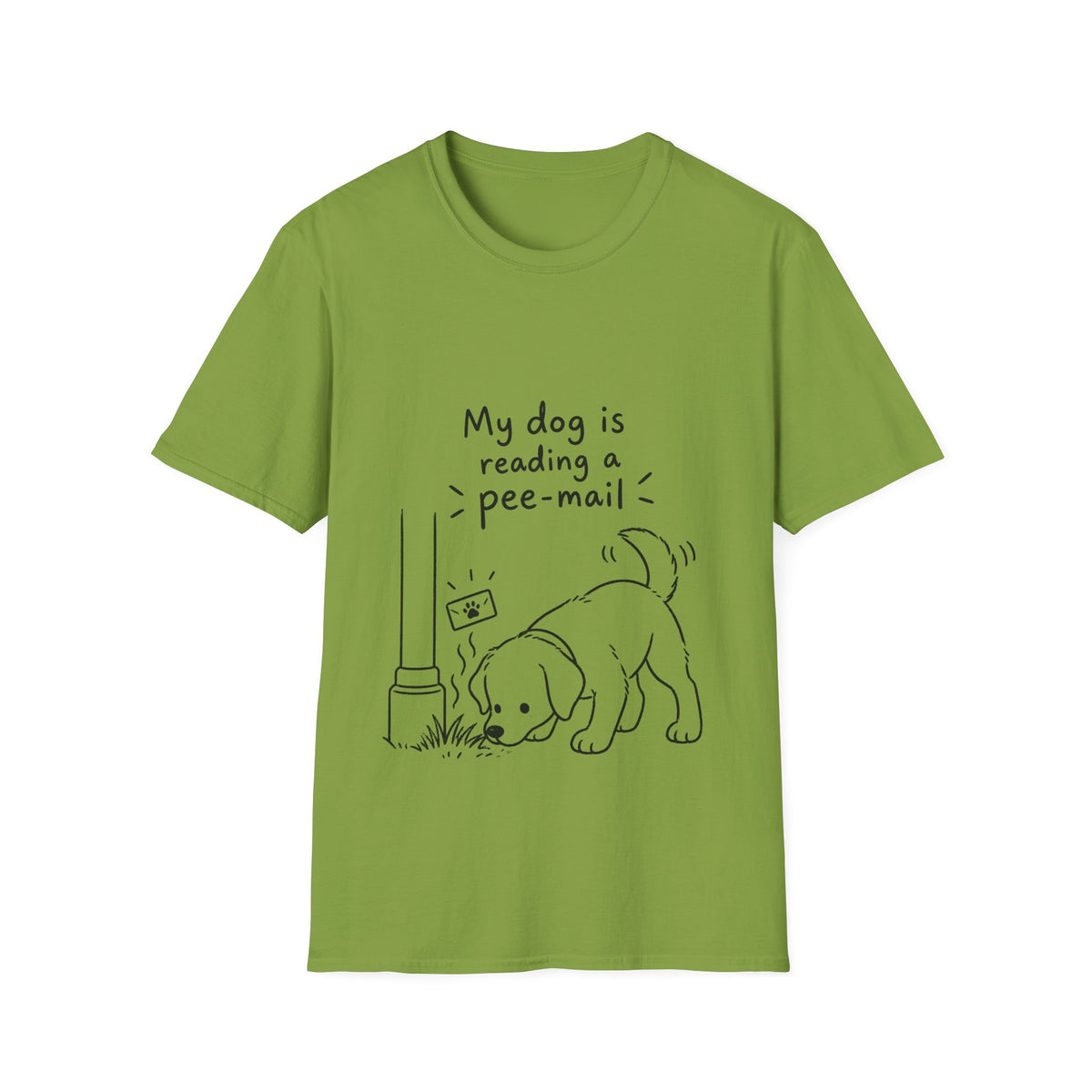 Funny Dog T-Shirt “My Dog Is Reading a Pee-Mail” Graphic Tee for Dog Lovers