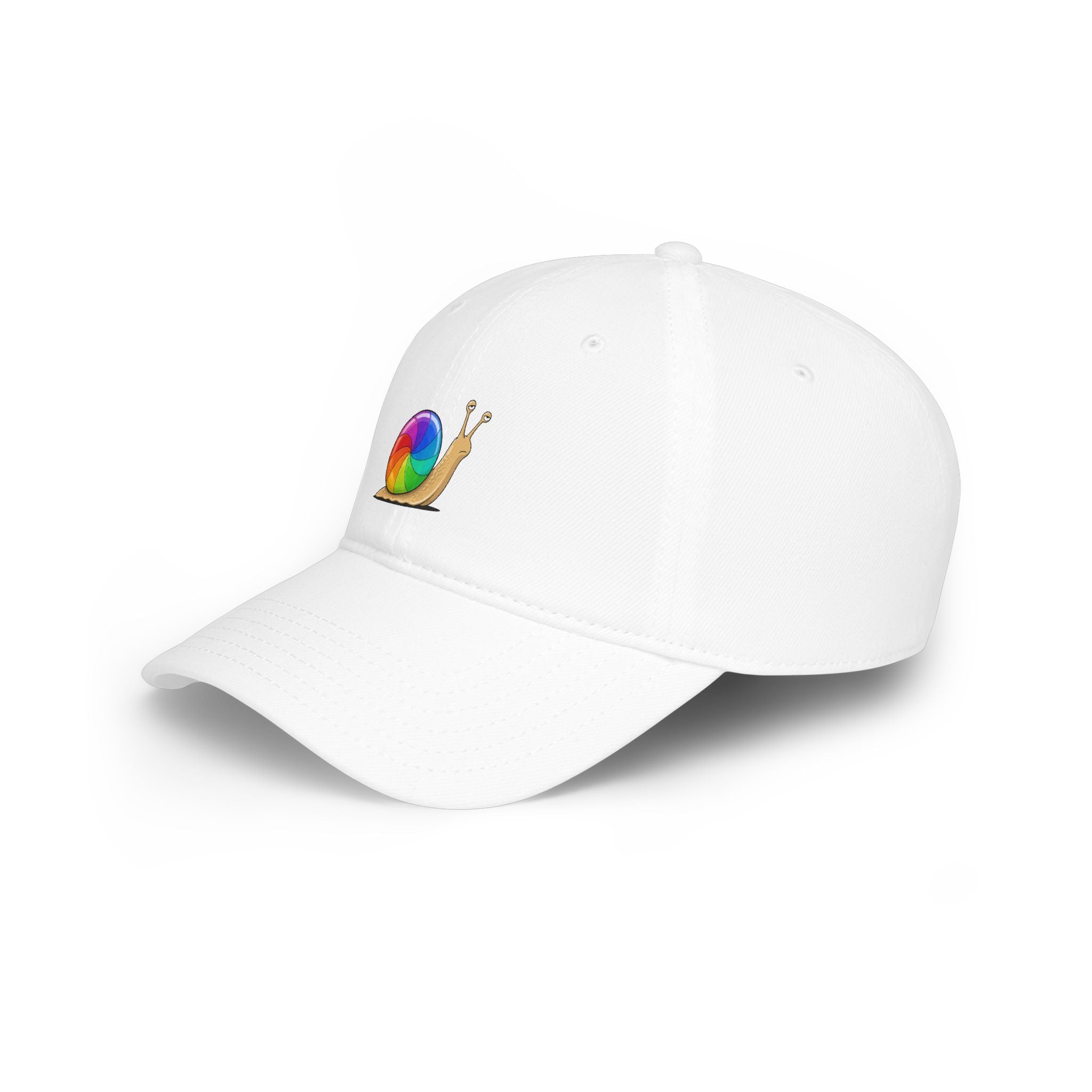 Snail with Rainbow Shell Cap — Low Profile Embroidered Baseball Hat