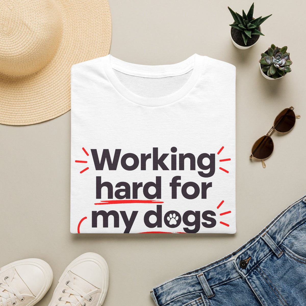 Working Hard for My Dogs T-Shirt