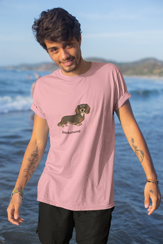 Cute Dachshund Graphic T-Shirt for Dog Lovers Unisex Wiener Dog Illustration Tee