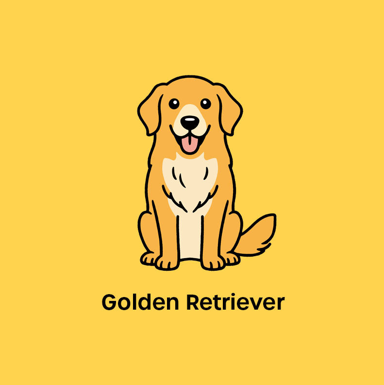 Golden Retriever Tee. Cute Sitting Dog Graphic T-Shirt for Dog Lovers