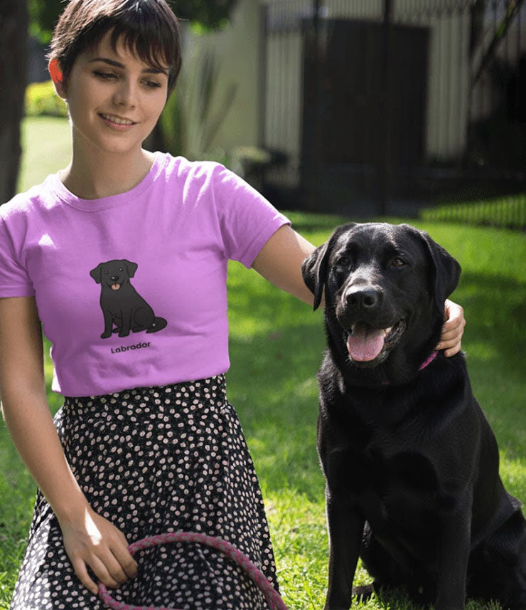 Cute Black  Labrador T-Shirt – Labrador Graphic Tee for Dog Lovers