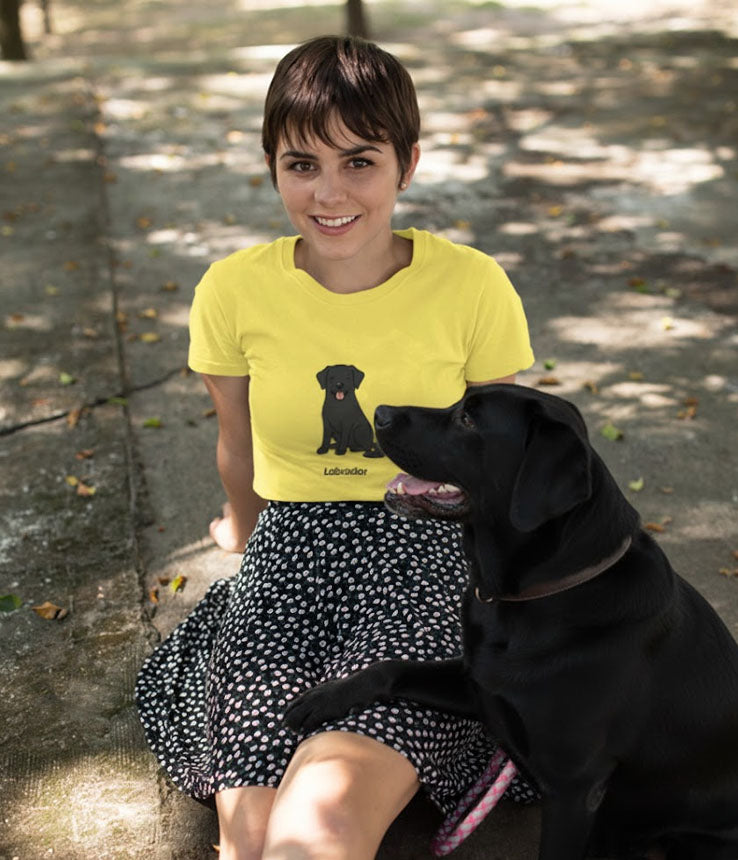 Cute Black  Labrador T-Shirt – Labrador Graphic Tee for Dog Lovers
