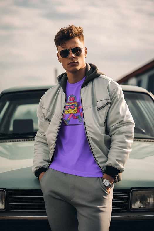 Retro 80s Robot Man T-Shirt – Cool Vintage Tee Unisex Shirt