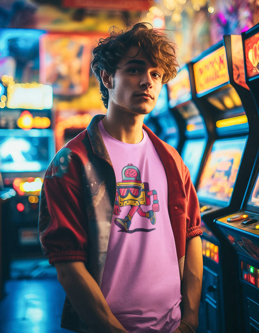 Retro 80s Robot Man T-Shirt – Cool Vintage Tee Unisex Shirt