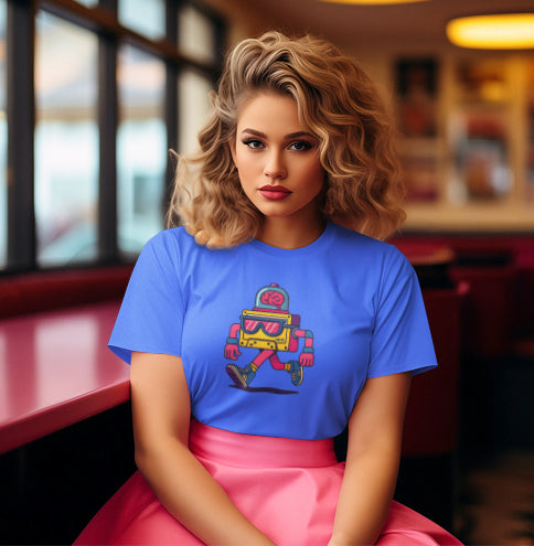 Retro 80s Robot Man T-Shirt – Cool Vintage Tee Unisex Shirt