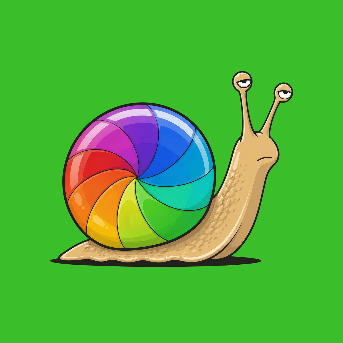 Snail with Rainbow Shell Cap Low Profile Embroidered Baseball Hat