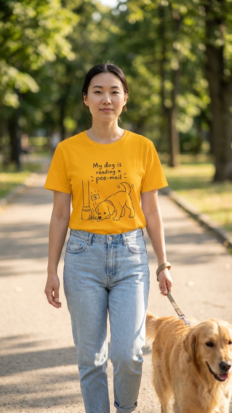 Funny Dog T-Shirt “My Dog Is Reading a Pee-Mail” Graphic Tee for Dog Lovers